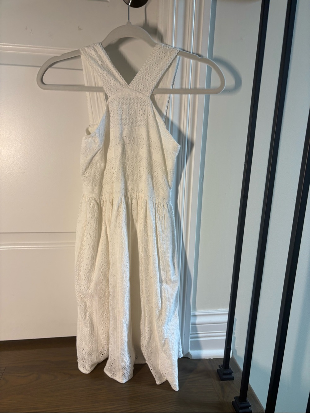 Nordstrom White Eyelet Racerback Sundress for Girls